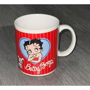 Betty Boop Red "Coffee with a Friend" Coffee Mug Puppy 2005 King‎ Features